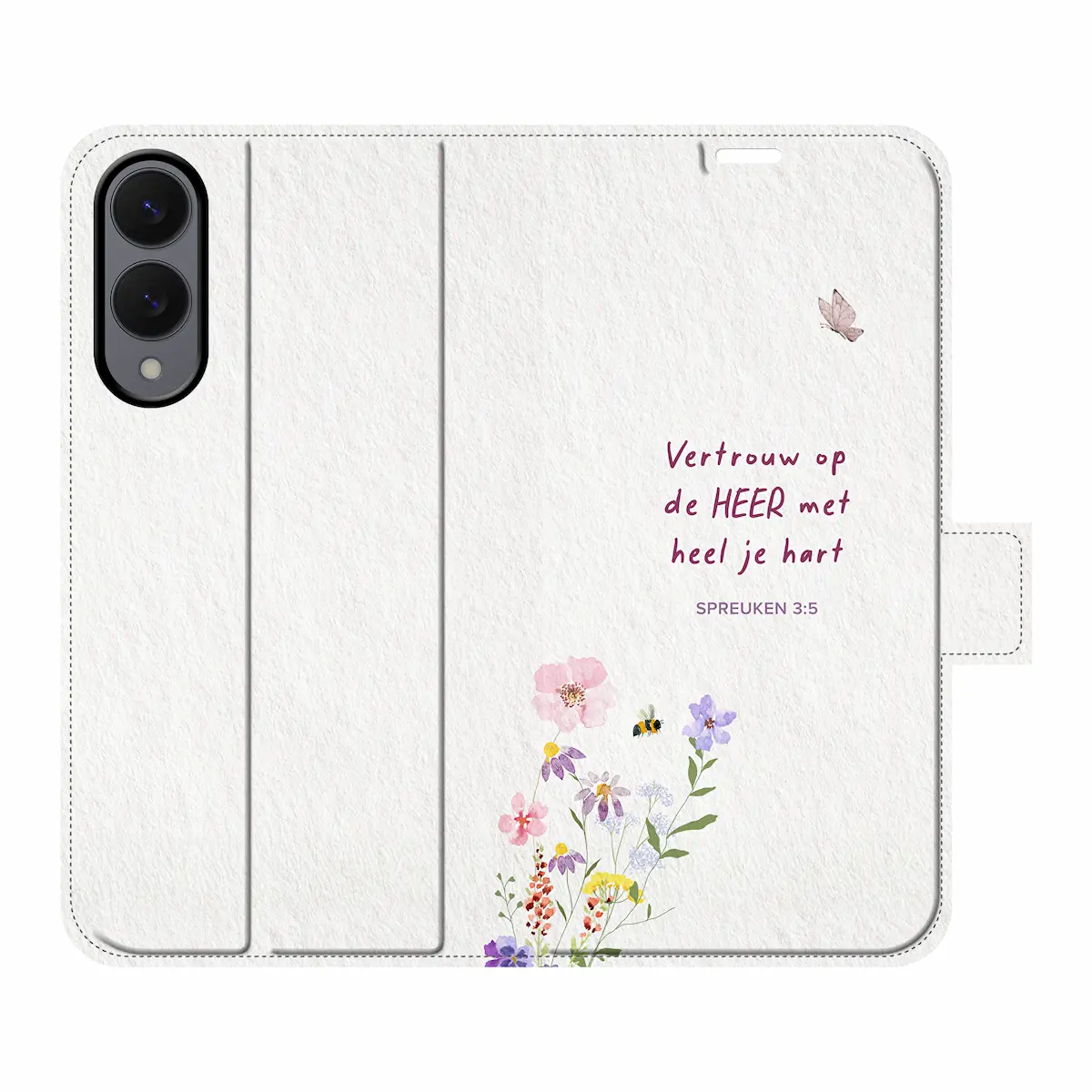 Vertrouw op de HEER met heel je hart – Spreuken 3:5 (Portemonneehoesje)
