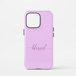 Christelijk toughcase telefoonhoesje ‘Blessed’, subtiel en positief christelijk ontwerp