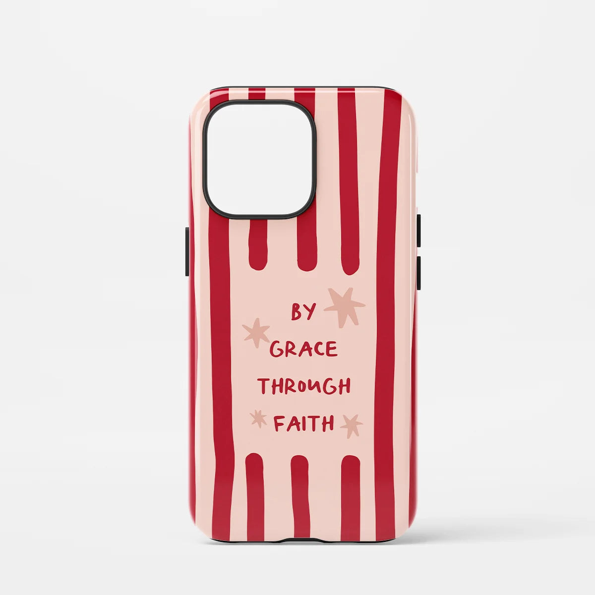 Christelijk toughcase telefoonhoesje ‘By grace through faith’, krachtig en tijdloos design