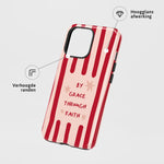 Christelijk toughcase telefoonhoesje ‘By grace through faith’ met hoogglans afwerking en opstaande randen