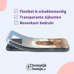 King of Kings christelijk telefoonhoesje softcase met transparante zijkanten, schokbestendig en bedrukt design
