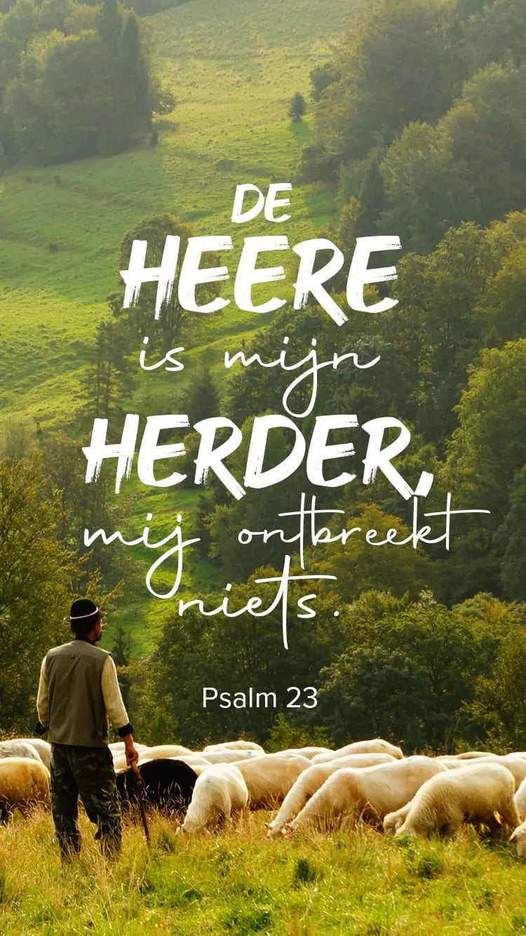 Psalm 23 wallpaper De Heer is mijn herder