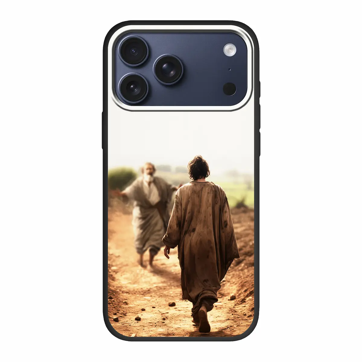 Eco telefoonhoesje De Verloren Zoon – duurzaam, biologisch afbreekbaar, geïnspireerd op Lukas 15:11-32, symbool van liefde, genade en vergeving