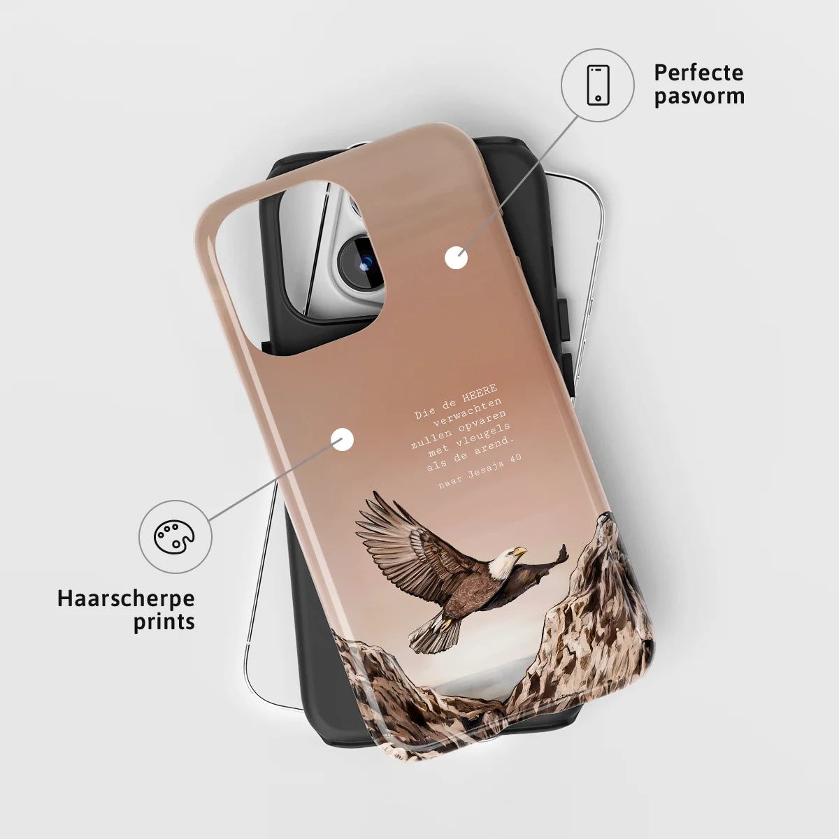 Christelijk toughcase telefoonhoesje ‘Die de Heere verwachten’ met perfecte pasvorm en haarscherpe print