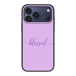 Duurzaam eco-telefoonhoesje met de tekst “Blessed” – milieuvriendelijke keuze met een positieve christelijke boodschap.