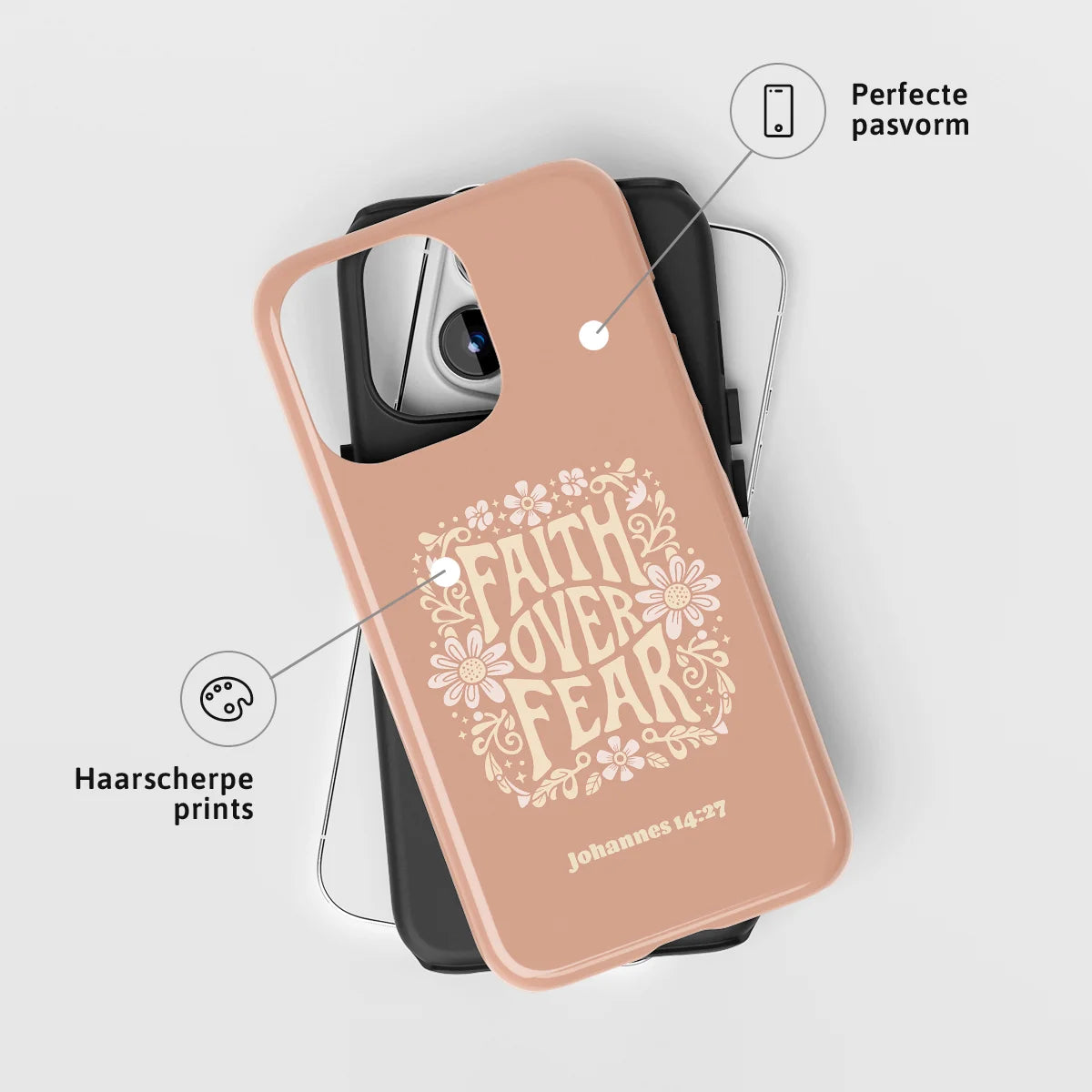 Christelijk toughcase telefoonhoesje ‘Faith’ met perfecte pasvorm en haarscherpe print
