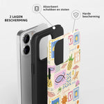 Toughcase Gezegend en Genade – dubbele laag bescherming met kleurrijk patchwork design