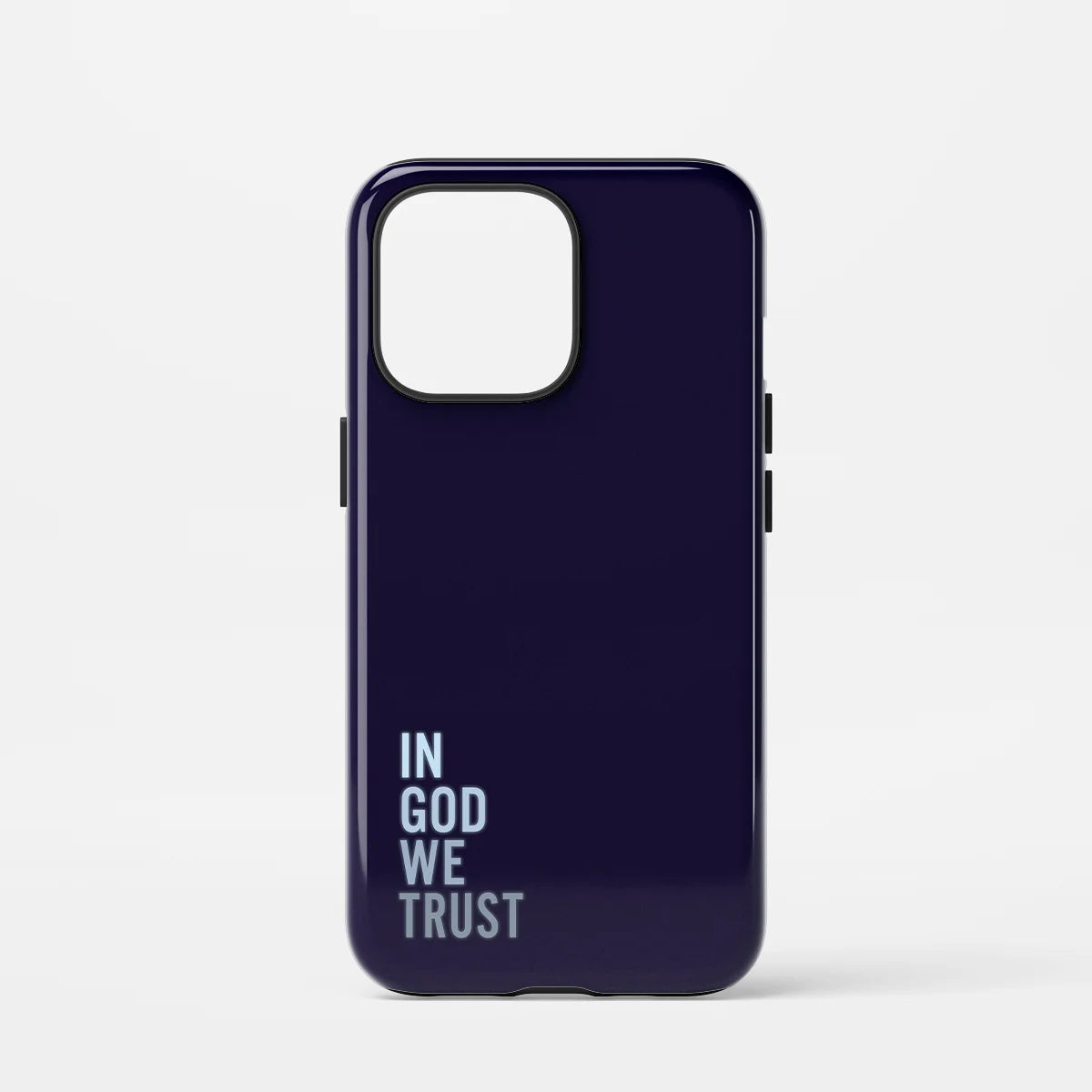Christelijk toughcase telefoonhoesje ‘God trust’, minimalistisch en inspirerend ontwerp