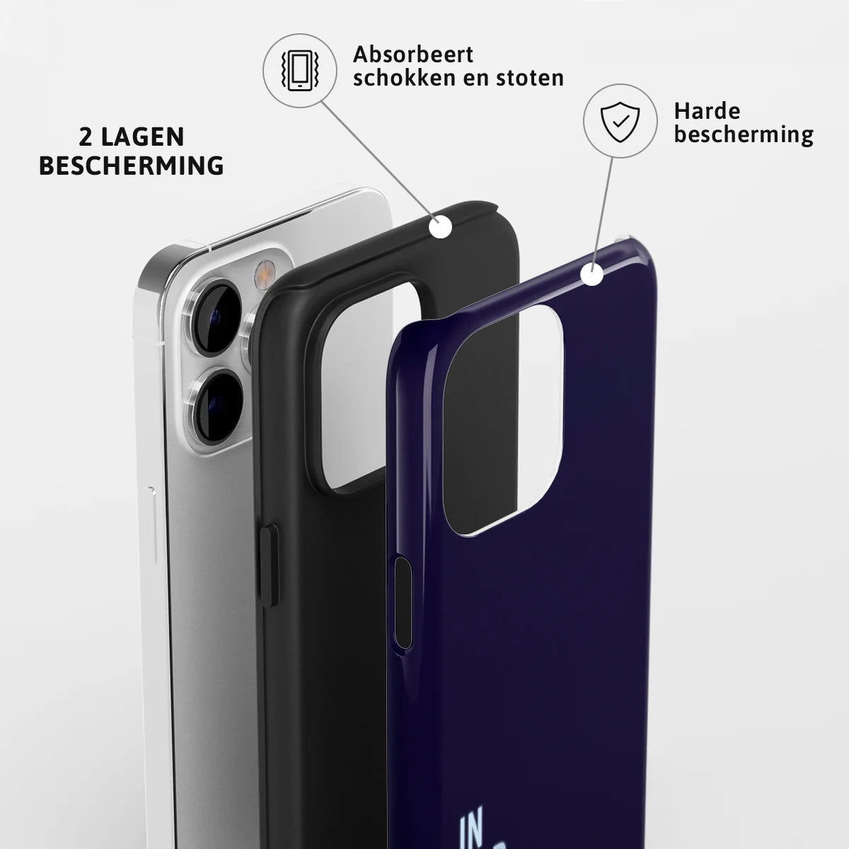 Christelijk toughcase telefoonhoesje ‘God trust’ met 2 lagen bescherming en schokabsorberende harde bescherming