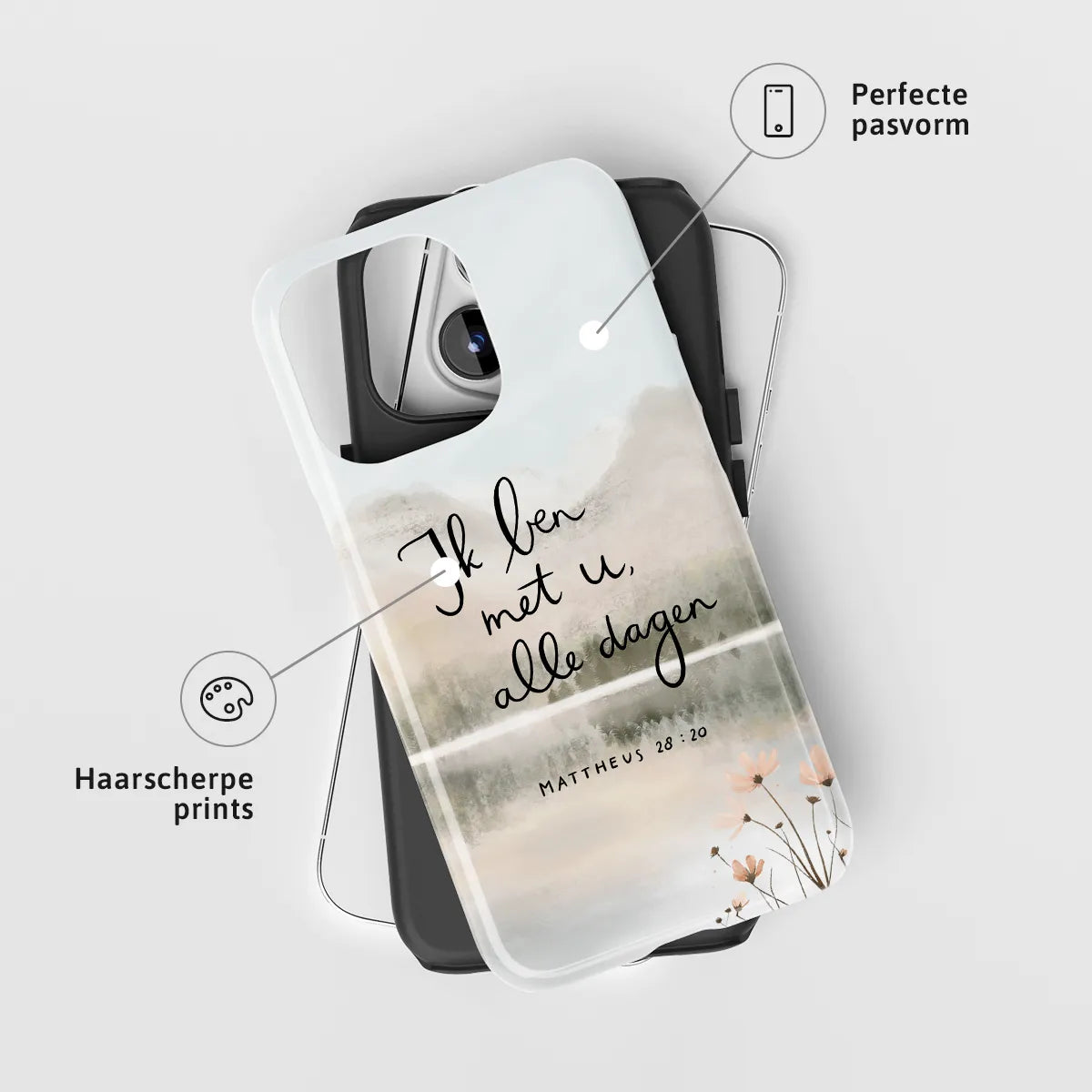 Toughcase Ik ben met u, alle dagen – perfecte pasvorm en haarscherpe print