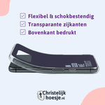 Christelijk telefoonhoesje softcase met tekst “In God We Trust”, transparante zijkanten en schokbestendige bescherming