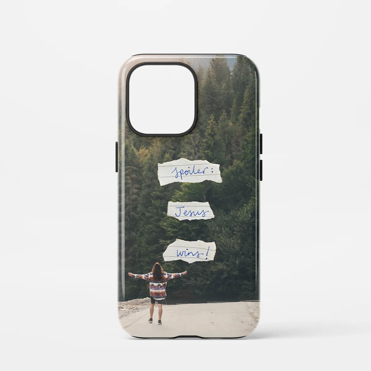 Christelijk toughcase telefoonhoesje ‘Jesus wins’, krachtig en modern christelijk design