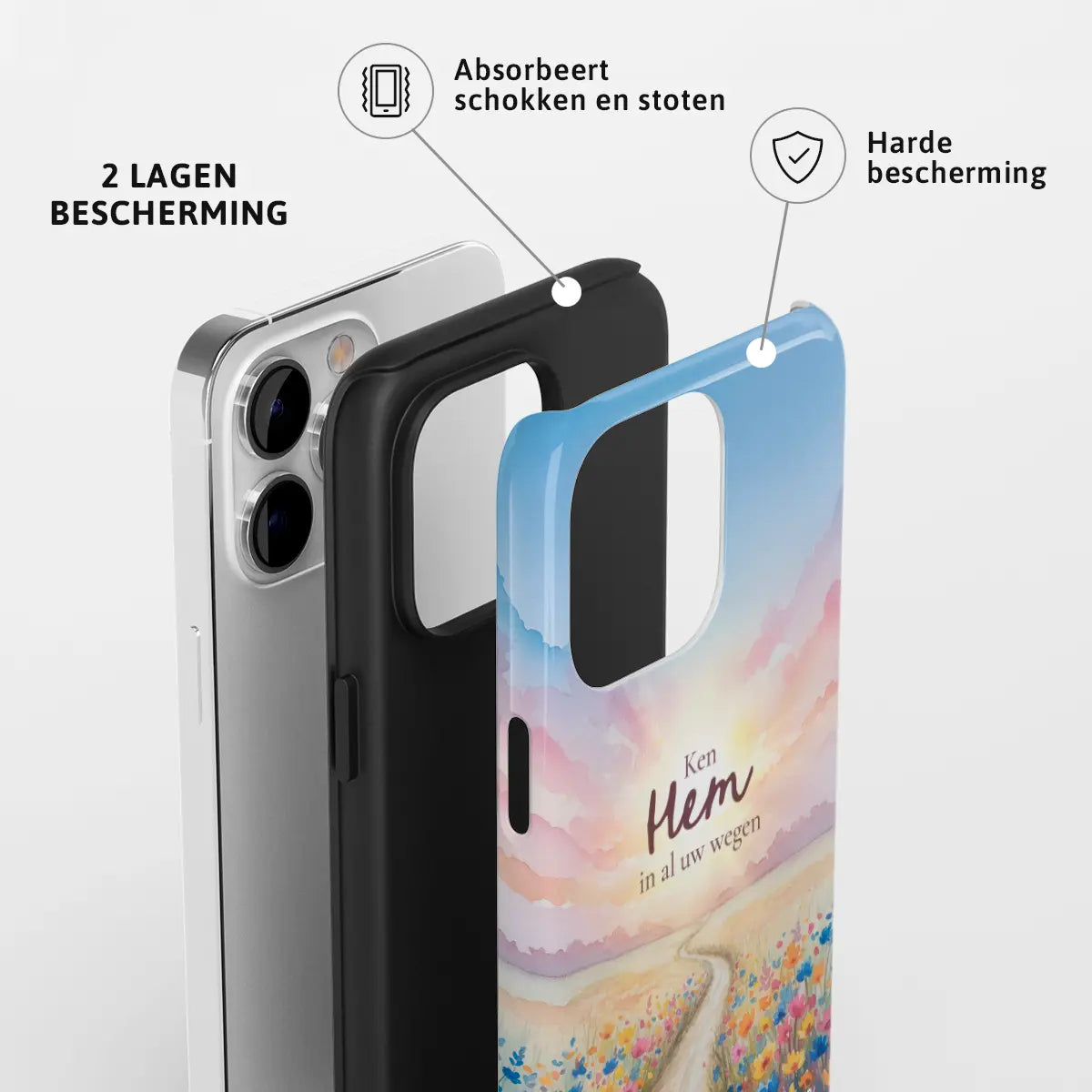 Toughcase Ken Hem in al uw wegen – dubbele laag bescherming met hard en schokabsorberend materiaal