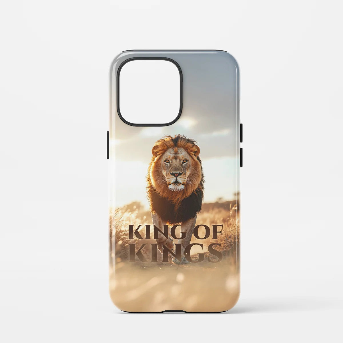 Christelijk toughcase telefoonhoesje ‘King of Kings’, krachtig en stijlvol christelijk ontwerp