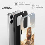 Christelijk toughcase telefoonhoesje ‘King of Kings’ met 2 lagen bescherming en schokabsorberende harde bescherming