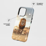 Christelijk toughcase telefoonhoesje ‘King of Kings’ met hoogglans afwerking en opstaande randen