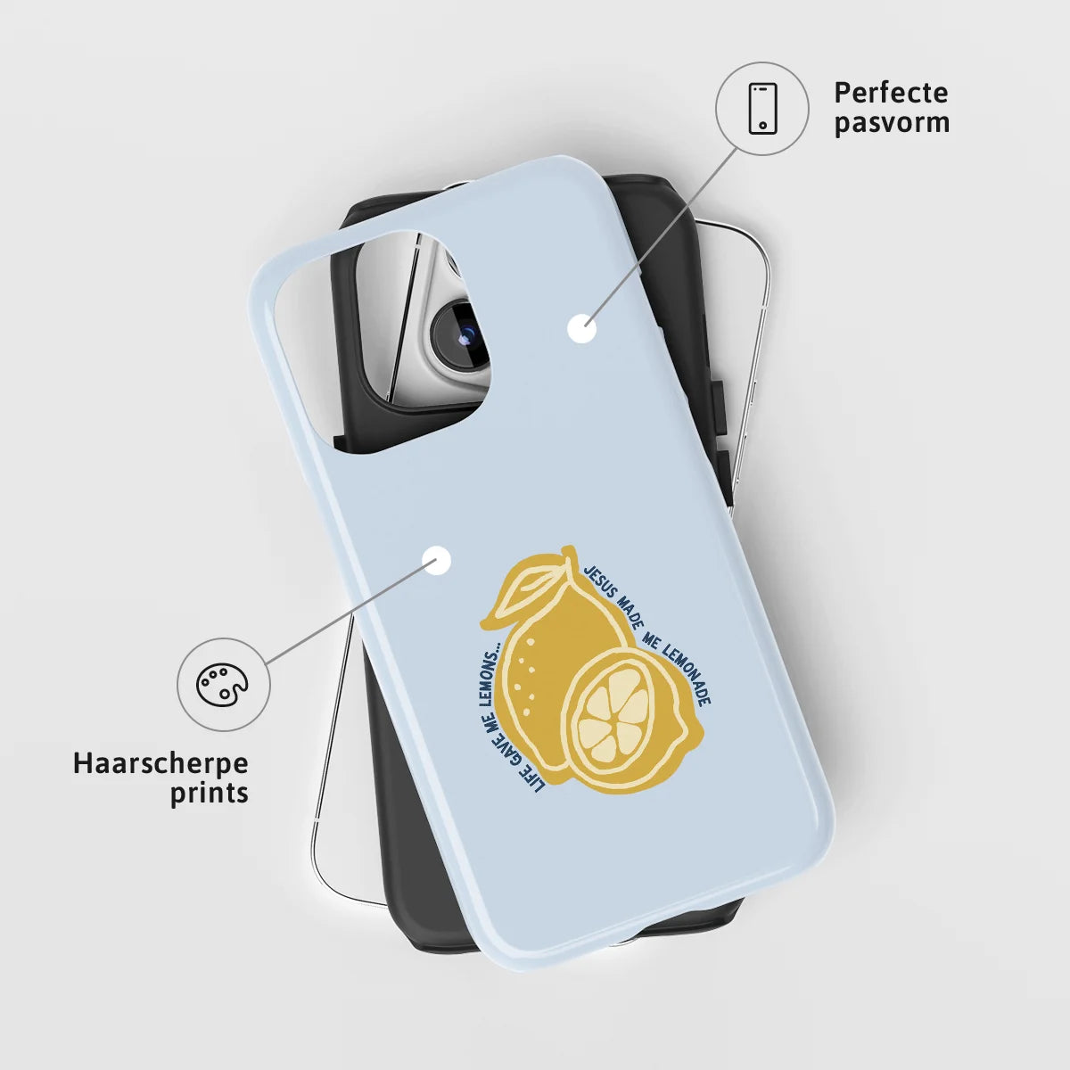 Toughcase Life gave me Lemons – nauwkeurige pasvorm en haarscherpe print citroenen op blauw