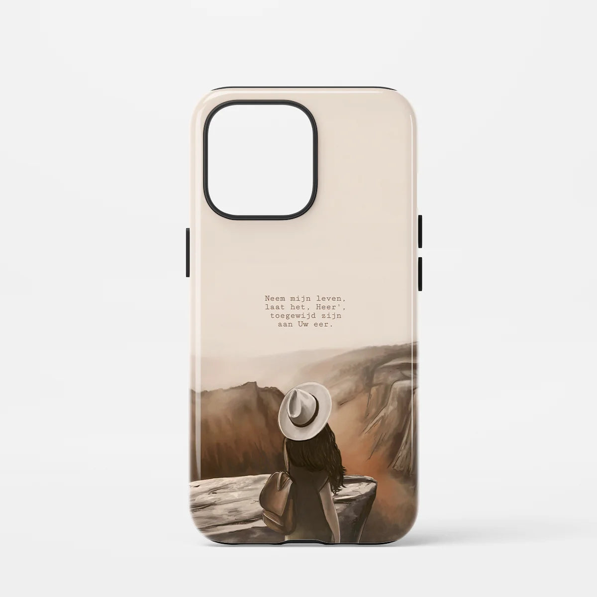 Christelijk toughcase telefoonhoesje ‘Neem mijn leven toegewijd aan Uw eer’, stijlvol en betekenisvol ontwerp