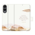 Portemonnee hoesje met aquarel design en bijbeltekst “Wees niet bang” – Jesaja 41:10 – praktisch en inspirerend christelijk accessoire.