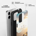 Christelijk toughcase telefoonhoesje Psalm 23 ‘De Heer is mijn Herder’ met 2 lagen bescherming en schokabsorberende harde bescherming