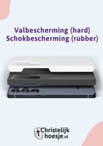 Hardcase telefoonhoesje met rubberen binnenlaag voor schokbescherming en harde buitenlaag voor valbescherming