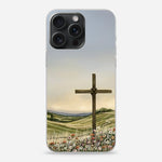 Christelijk softcase telefoonhoesje van Art by Claudia met kruis, symbolisch ontwerp met hoop en geloof.