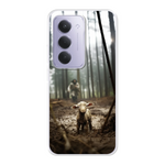 Softcase telefoonhoesje met christelijk ontwerp van Jezus en het verloren schaap – geïnspireerd op Lukas 15:4–7