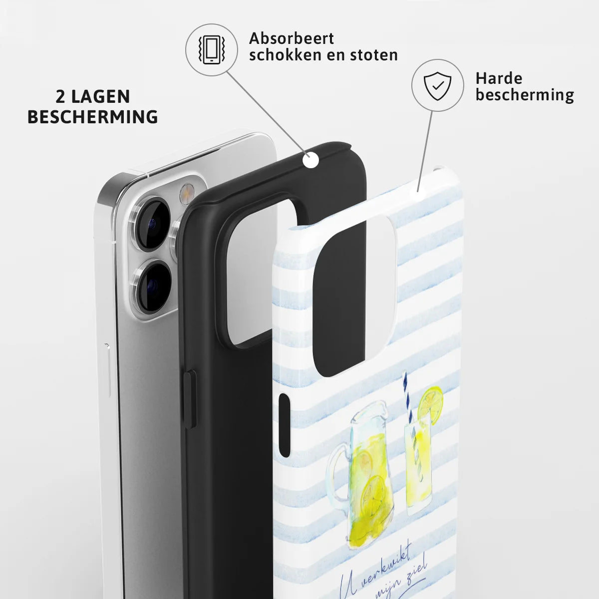 Toughcase U verkwikt mijn ziel – dubbele laag bescherming met waterverf limonade design