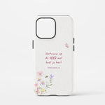 Christelijk toughcase telefoonhoesje ‘Vertrouw op de Heer’, rustgevend en krachtig geloofsdesign