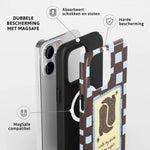 Christelijk toughcase met MagSafe telefoonhoesje ‘Walk by faith not by sight’ met dubbele laag bescherming en schokabsorberende werking