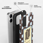 Christelijk toughcase telefoonhoesje ‘Walk by faith not by sight’ met 2 lagen bescherming en schokabsorberende harde bescherming