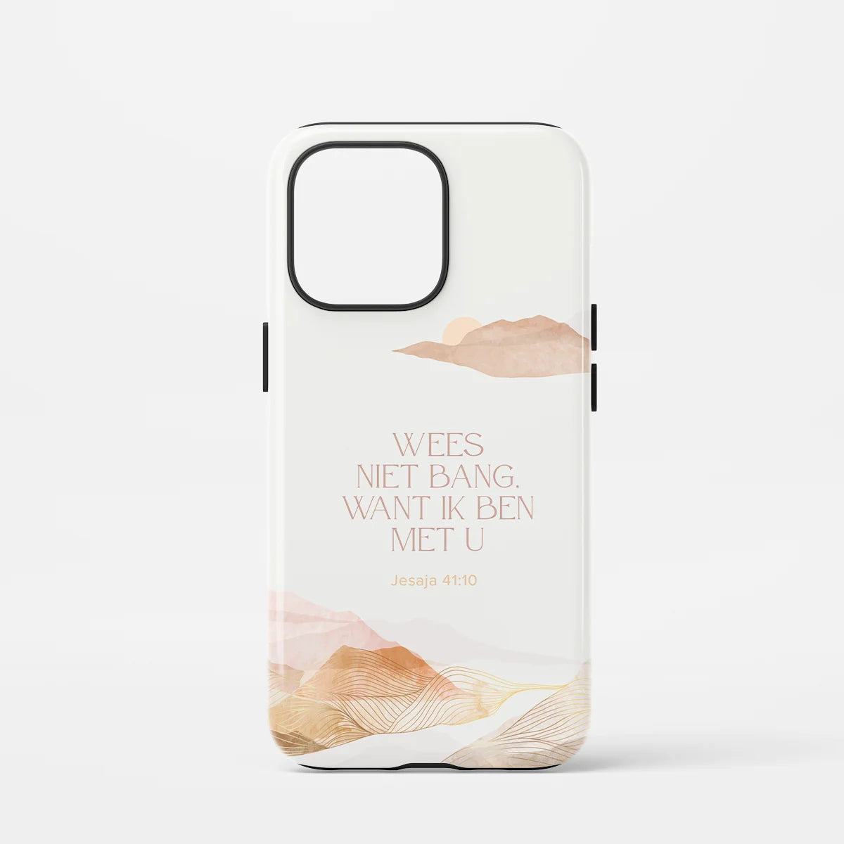 Christelijk toughcase telefoonhoesje ‘Wees niet bang’, bemoedigend en krachtig design
