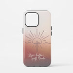 Christelijk toughcase telefoonhoesje ‘Zijn liefde geeft vrede’, rustgevend en minimalistisch design